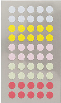 Hobby stickers - 200x stuks - D8 mm - pastel gekleurde ronde stickers - Kantoor stickers - Scrapbook Lila