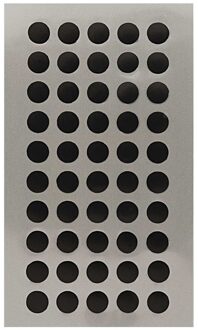 Hobby stickers - 200x stuks - D8 mm - zwarte ronde stickers - Kantoor stickers - Scrapbook - knutsel - Stickers