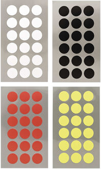 Hobby stickers - 288x stuks - D15 mm - kleurenmix - ronde stickers - Kantoor stickers - Etiketten