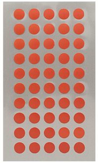 Hobby stickers - 600x stuks - D8 mm - rode ronde stickers - Kantoor stickers - Scrapbook - knutsel Rood
