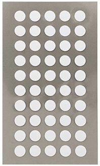 Hobby stickers - 600x stuks - D8 mm - witte ronde stickers - Kantoor stickers - Scrapbook - knutsel