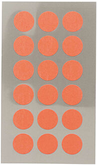 Hobby stickers - 72x stuks - D15 mm - neon oranje ronde stickers - Kantoor stickers - Scrapbook - Stickers