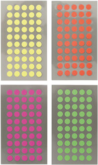 Hobby stickers - 800x stuks - D8 mm - kleurenmix - ronde stickers - Kantoor stickers - Etiketten