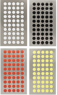 Hobby stickers - 800x stuks - D8 mm - kleurenmix - ronde stickers - Kantoor stickers - Etiketten