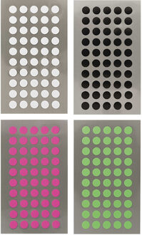 Hobby stickers - 800x stuks - D8 mm - kleurenmix - ronde stickers - Kantoor stickers - Etiketten