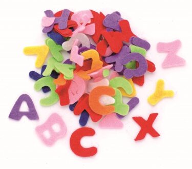 Hobby vilt gekleurde vilten letters - van 2,5 cm - 450x stuks - Knutselen - Alfabet letters
