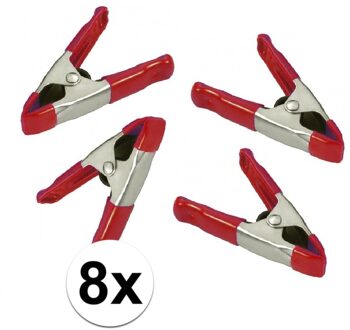 Hobby zeilklemmen - 8x stuks - metaal - 5 cm - DHZ klemmetjes