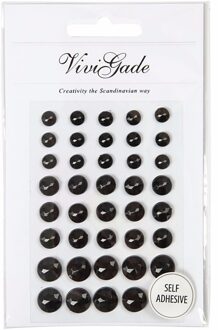 Hobby zwarte plak parels 40 stuks