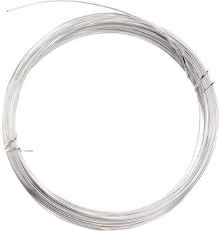 Hobbydraad - zilver - 4 m x 1 mm - aluminium - binddraad/ijzerdraad