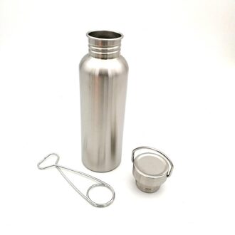 HobbyLane 350/500/750ML Draagbare Roestvrij Staal Water Fles met Haak Outdoor Camping Wandelen Waterkoker Drinken tool 750ml cup
