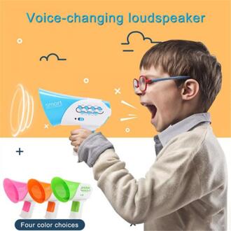 HobbyLane Mini Hoorn Funny Kid Luidspreker Speelgoed 7 Stemmen Plastic Voice Changer Stem veranderende Speelgoed Onderwijs Speelgoed voor kinderen Oranje