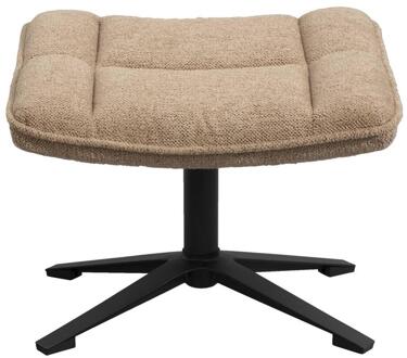 Hocker Emily - Caramel - Polyester - Bruin - 55x22.5x45 Cm