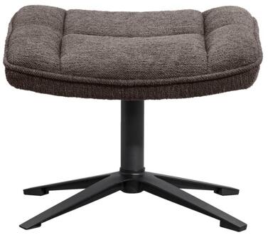 Hocker Emily - Donker - Polyester - Bruin - 55x22.5x45 Cm