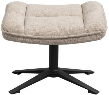 Hocker Emily - Zand - Polyester - Beige - 55x22.5x45 Cm