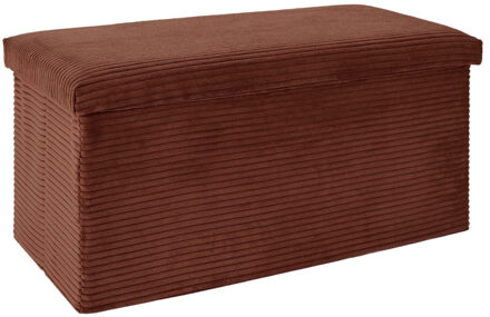 Hocker/poef opvouwbaar - bruin terracotta - cocoonen - MDF - 76 x 38 cm