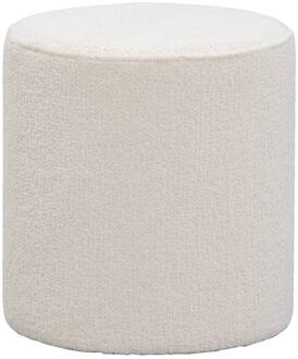 Hocker Wenen - 40xØ37 Cm - Stof - Crème