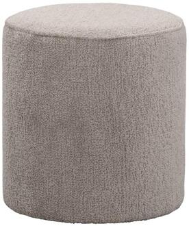 Hocker Wenen - 40xØ37 Cm - Stof - Taupe