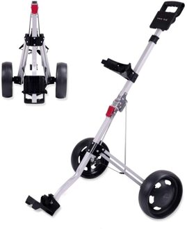 Hoe True 2 Wiel Opvouwbare Golf Push Winkelwagen Inklapbare Golf Trolley Push Pull Golfkar