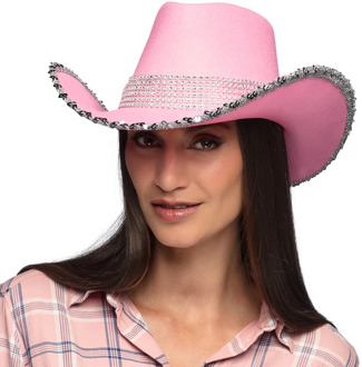 Hoed Cowboy Girls Party Roze