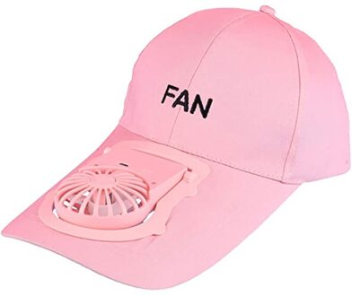 Hoed Fan, Zon Hoeden Met 3 Speed Ventilator, Usb Opladen Batterij Golf Hoed Outdoor Koelventilator roze