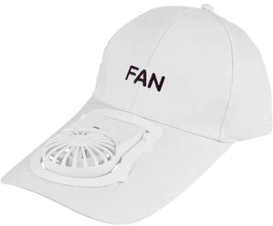 Hoed Fan, Zon Hoeden Met 3 Speed Ventilator, Usb Opladen Batterij Golf Hoed Outdoor Koelventilator wit