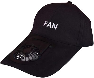 Hoed Fan, Zon Hoeden Met 3 Speed Ventilator, Usb Opladen Batterij Golf Hoed Outdoor Koelventilator zwart
