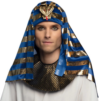 Hoed Farao Blauw/Goud Lang Multikleur - Print