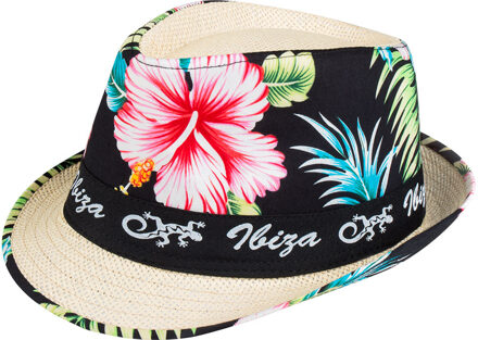 Hoed Fedora Ibiza Flowers Multikleur - Print