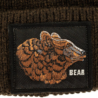 Hoed met zoom en label op de voorkant JFBN18W04 man Bruin - One Size