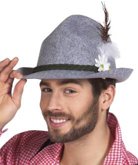 Hoed Oktoberfest Ewald Zilver - Grijs