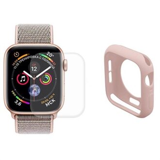 Hoed Prince Apple Watch Series SE (2022)/SE/6/5/4 Volledige Bescherming Set - 44mm - Roze