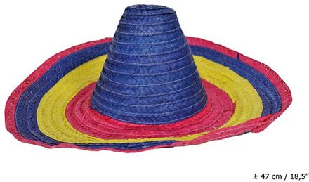 Hoed sombrero 3 kleuren Multikleur - Print