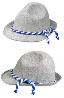 Hoed Tiroler bierfeest Zilver - Grijs