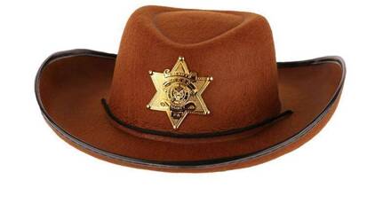 Hoed vilt Sheriff bruin junior 55 cm Bruin - Kastanje