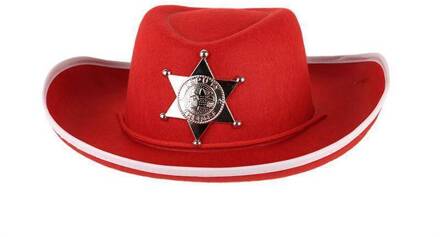 Hoed Vilt Sheriff rood junior 55 cm Rood - Zalm
