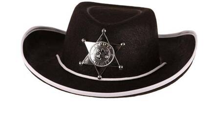 Hoed Vilt Sheriff zwart junior