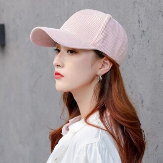 Hoed Vrouwelijke Koreaanse Versie Tij En Najaar Alle-Match Baseball Corduroy Ins Populaire Logo Lente Vrouwen Mode Vrouwen 'S Cap Roze