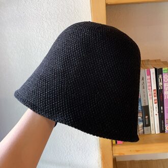 Hoed Vrouwelijke Zomer Koreaanse Versie Van De Tij Wilde Mode Netwerk Rode Japanse Dunne Water Emmer Visser Cap Zonnebrandcrème Zon hoed zwart