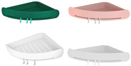 Hoek Badkamer Plank Douche Shampoo Zeep Driehoek Rack Cosmetische Organizer Muur Houder Badkamer Plank Planken leger groen