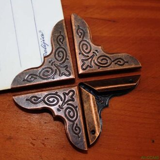 Hoek Bescherming Albums 'S Mappen Antieke Bronzen Metal Book Scrapbooking Notebook Corner Protectors 12 Stks/partij