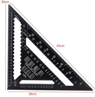 Hoek Heerser 7/12 Inch Metrische Aluminium Driehoekige Meten Heerser Houtwerk Snelheid Plein Driehoek Hoek Gradenboog 12duim