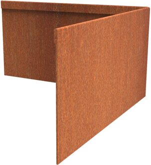 Hoek kantopsluiting cortenstaal geplet