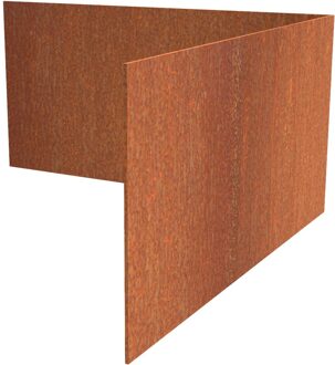 Hoek kantopsluiting cortenstaal recht