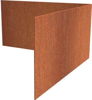 Hoek kantopsluiting cortenstaal recht