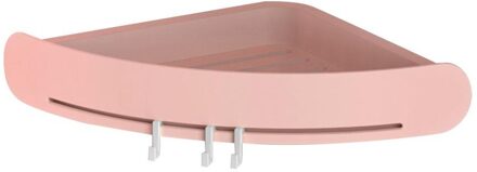 Hoek Opslag Houder Planken Badkamer Driehoekige Douche Plank Hoek Bad Opslag Houder Organizer Rack Zuignap A40 roze