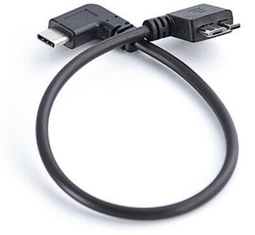 Hoek Usb 3.1 Type-C Naar Usb 3.0 Micro B Kabel Connector Datakabel 90 Graden Bestanden Sync data