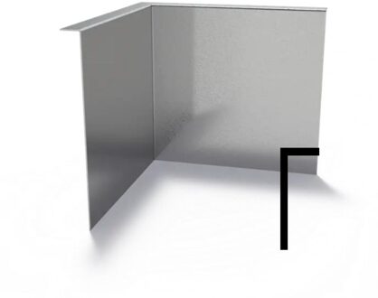 Hoek verzinkt gezet 30 x 30 cm, dikte 2 mm