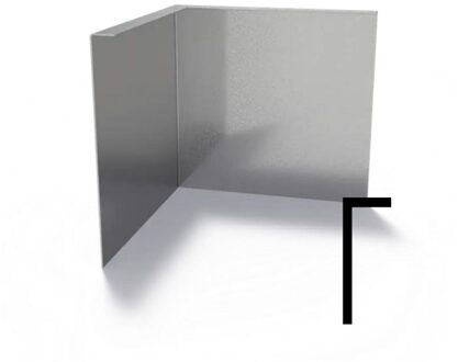 Hoek verzinkt gezet 30 x 30 cm, dikte 3 mm