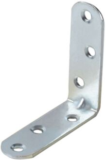 Hoekanker - Verzinkt Staal - Afgeronde Uiteinden - 60x60x19mm - 4 Stuks