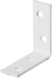 Hoekanker - Wit Geplastificeerd Staal - 40x40x15mm - 12 Stuks